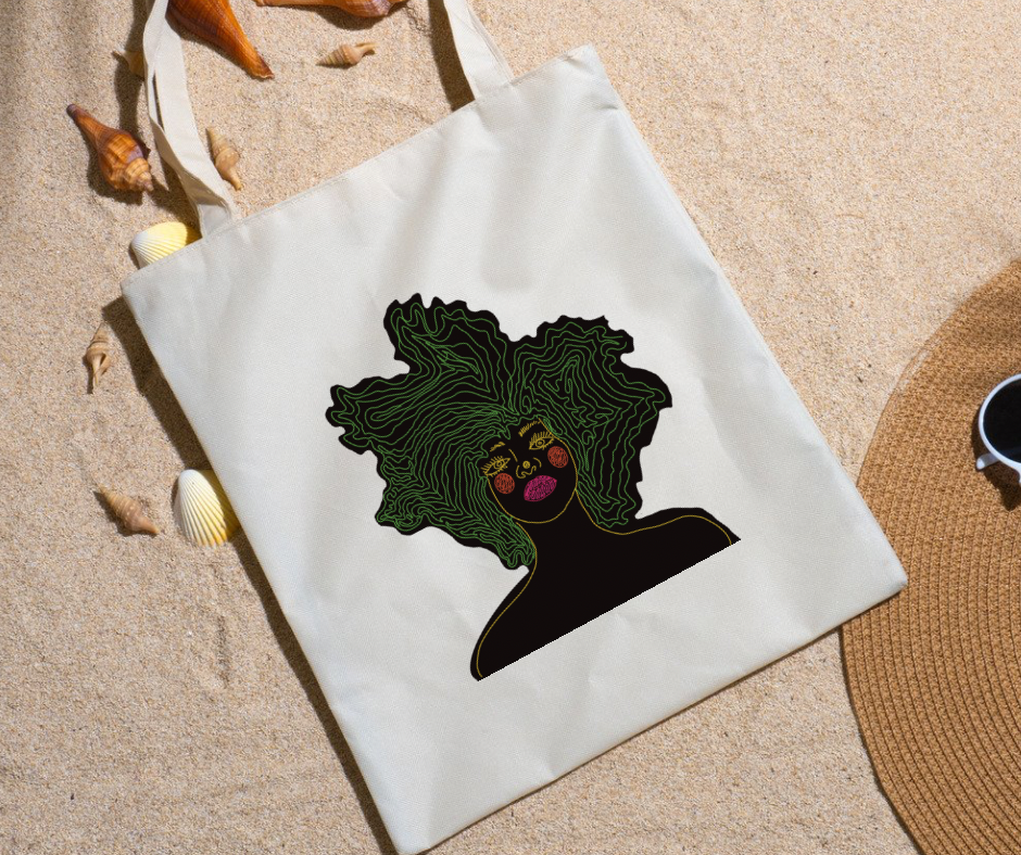 Tote Bag Afro y caminos