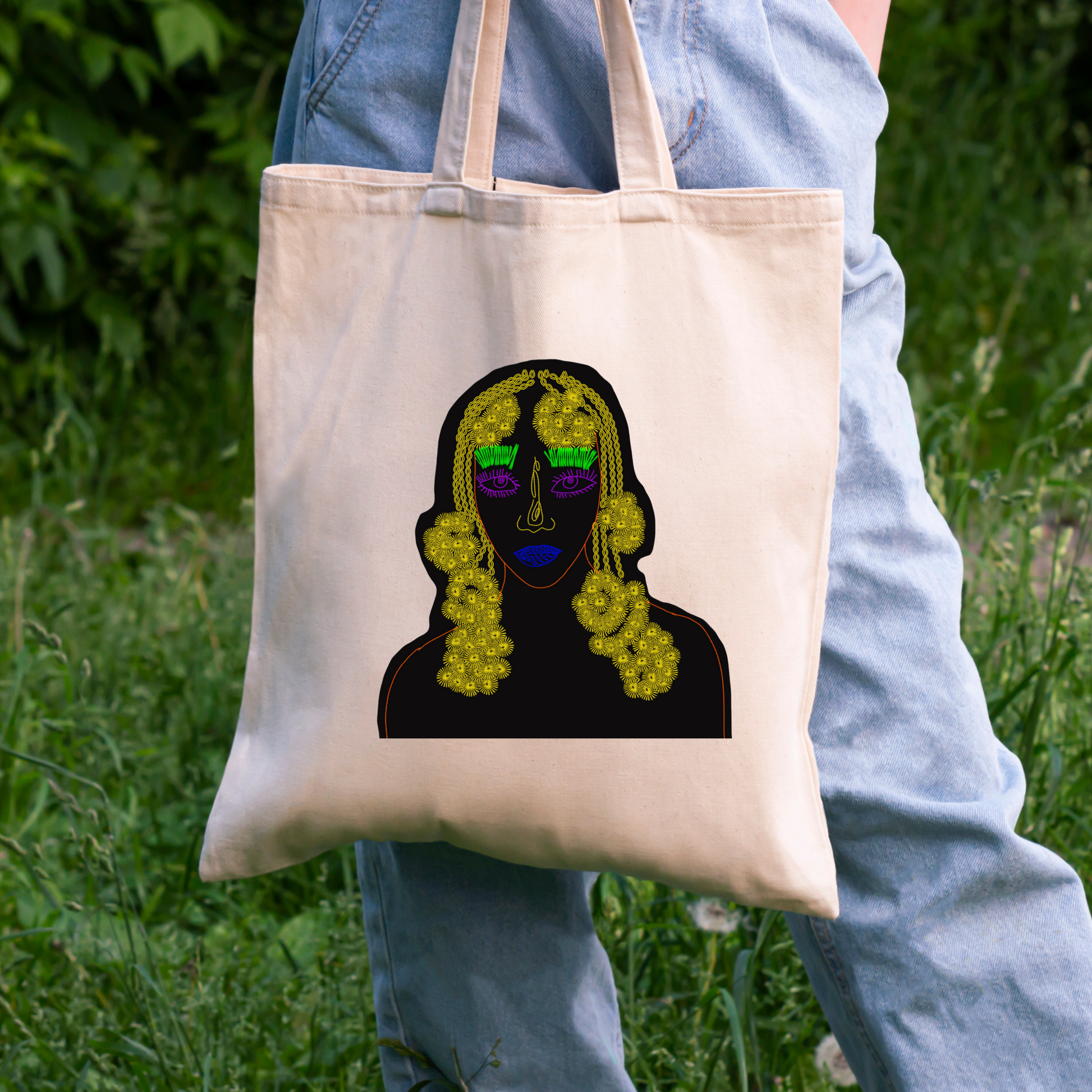 Tote Bag trenzas amarillas